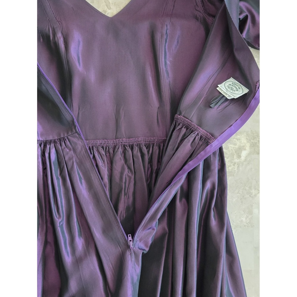 RARE Laura Ashley Victorian Style Puff Sleeves Maxi Dress Women's US 10 UK 12 - Picture 13 of 16